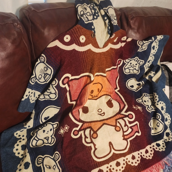 Hello Kitty Jackets & Blazers - Kuromi Character Hooded Poncho